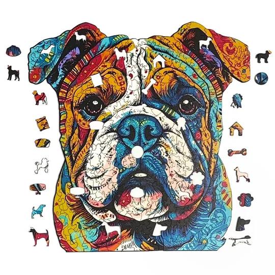 Quebra-Cabeça de Madeira 3D - Bulldog Inglês (segunda foto)